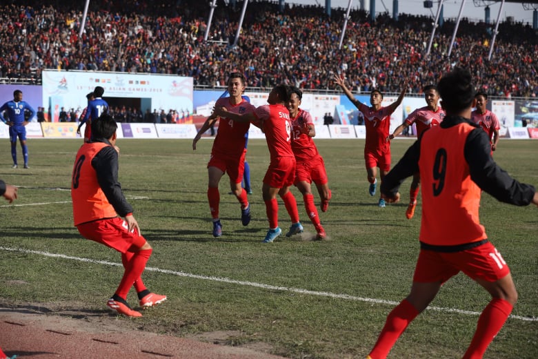 पुरुष फुटबलमा माल्दिभ्स विरुद्ध नेपाल २-१ ले विजयी