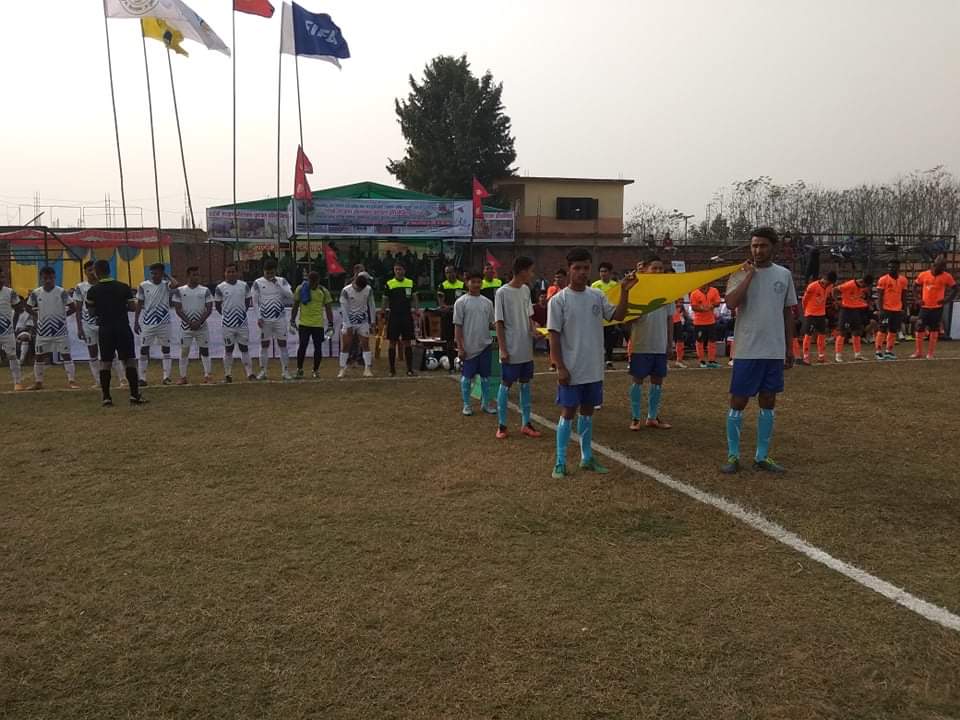 राईनो गोल्डकप फुटबल प्रतियोगिता : उदघाटनमा खेलमा हिमालयन शेर्पा विजयी