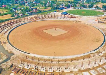 गौतमबुद्ध अन्तर्राष्ट्रिय क्रिकेट रंगशाला निर्माणको लागि भरतपुर महानगरद्वारा थप ४ करोड प्रदान