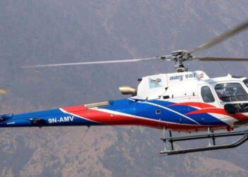 लुक्ला उडेको मनाङ एअरको हेलिकप्टर दुर्घटना